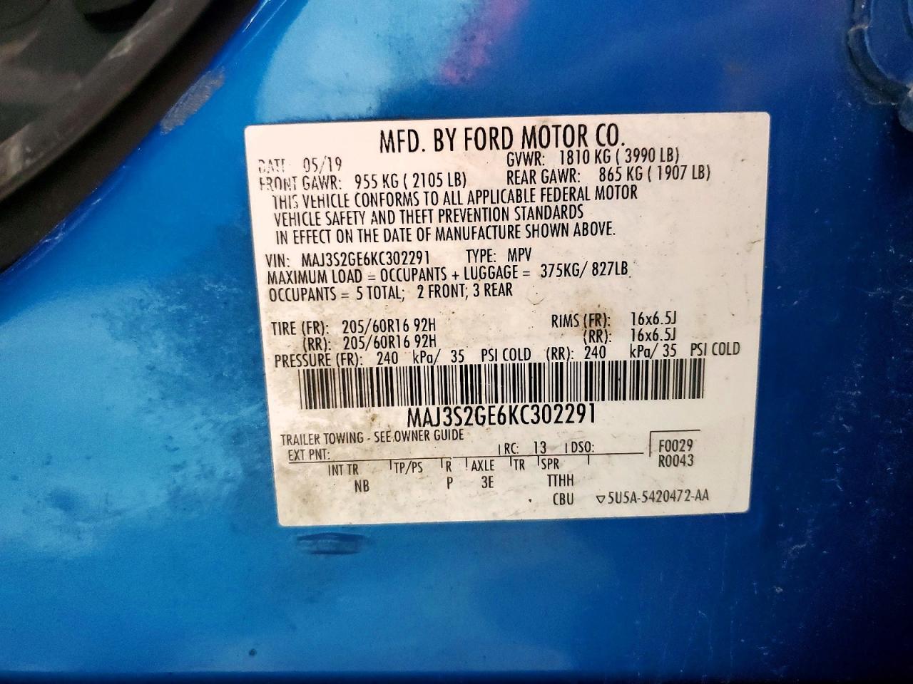 2019 FORD EcoSport