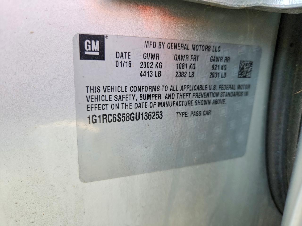 2016 CHEVROLET VOLT