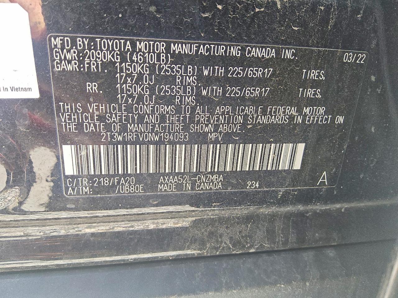 2022 TOYOTA RAV4