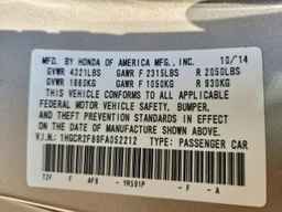 2015 HONDA ACCORD