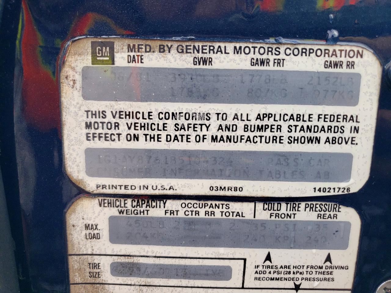 1981 CHEVROLET CORVETTE