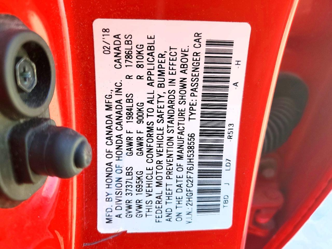 2018 HONDA CIVIC