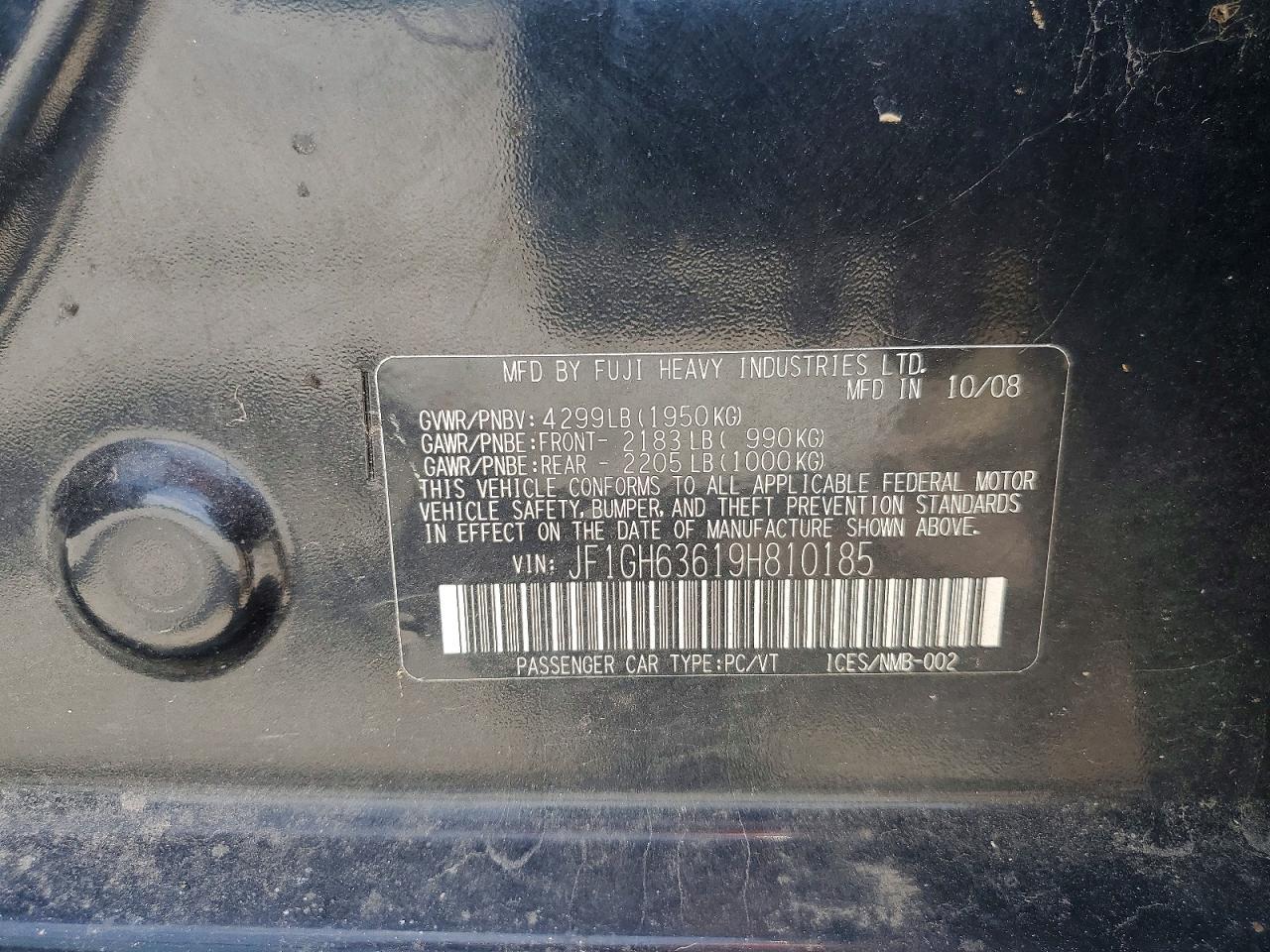 2009 SUBARU IMPREZA
