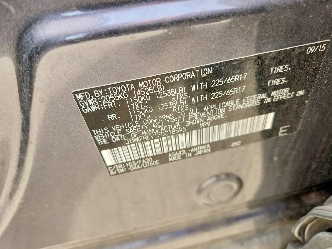 2015 TOYOTA RAV4