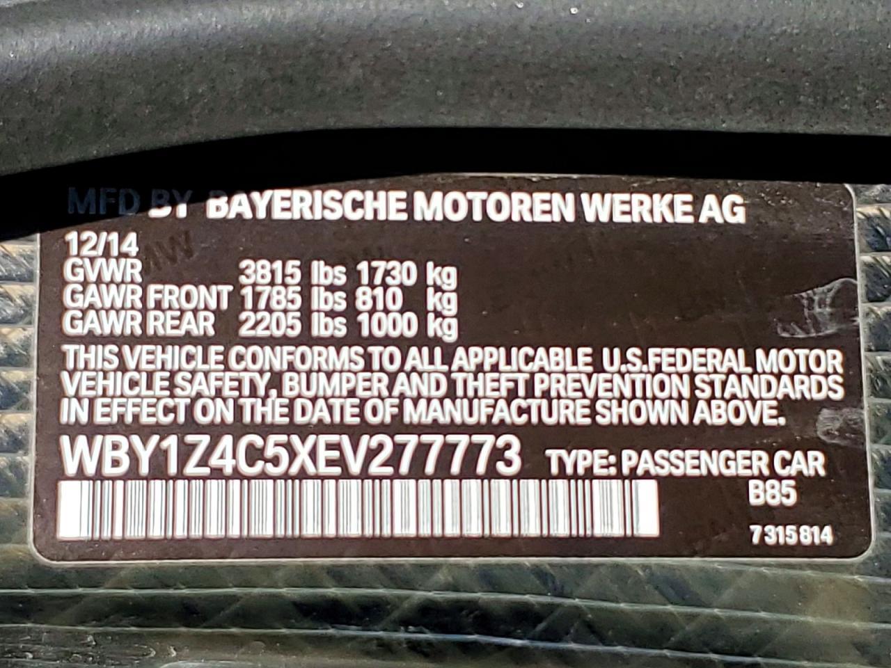 2014 BMW I3