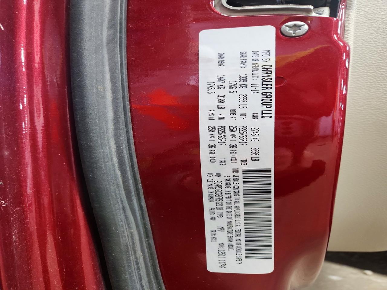 2015 DODGE GRAND CARAVAN