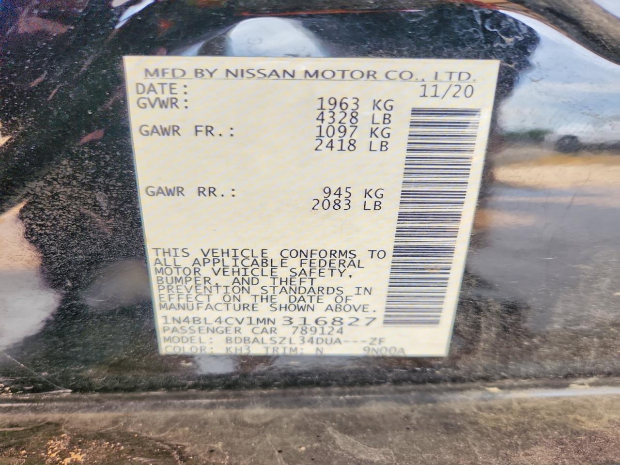 2021 NISSAN ALTIMA