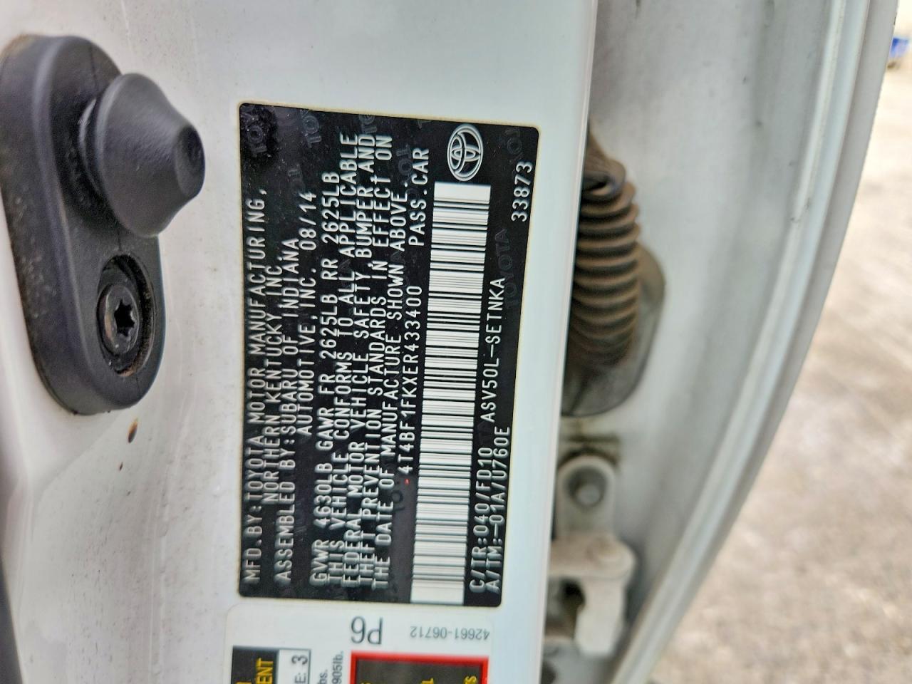 2014 TOYOTA CAMRY