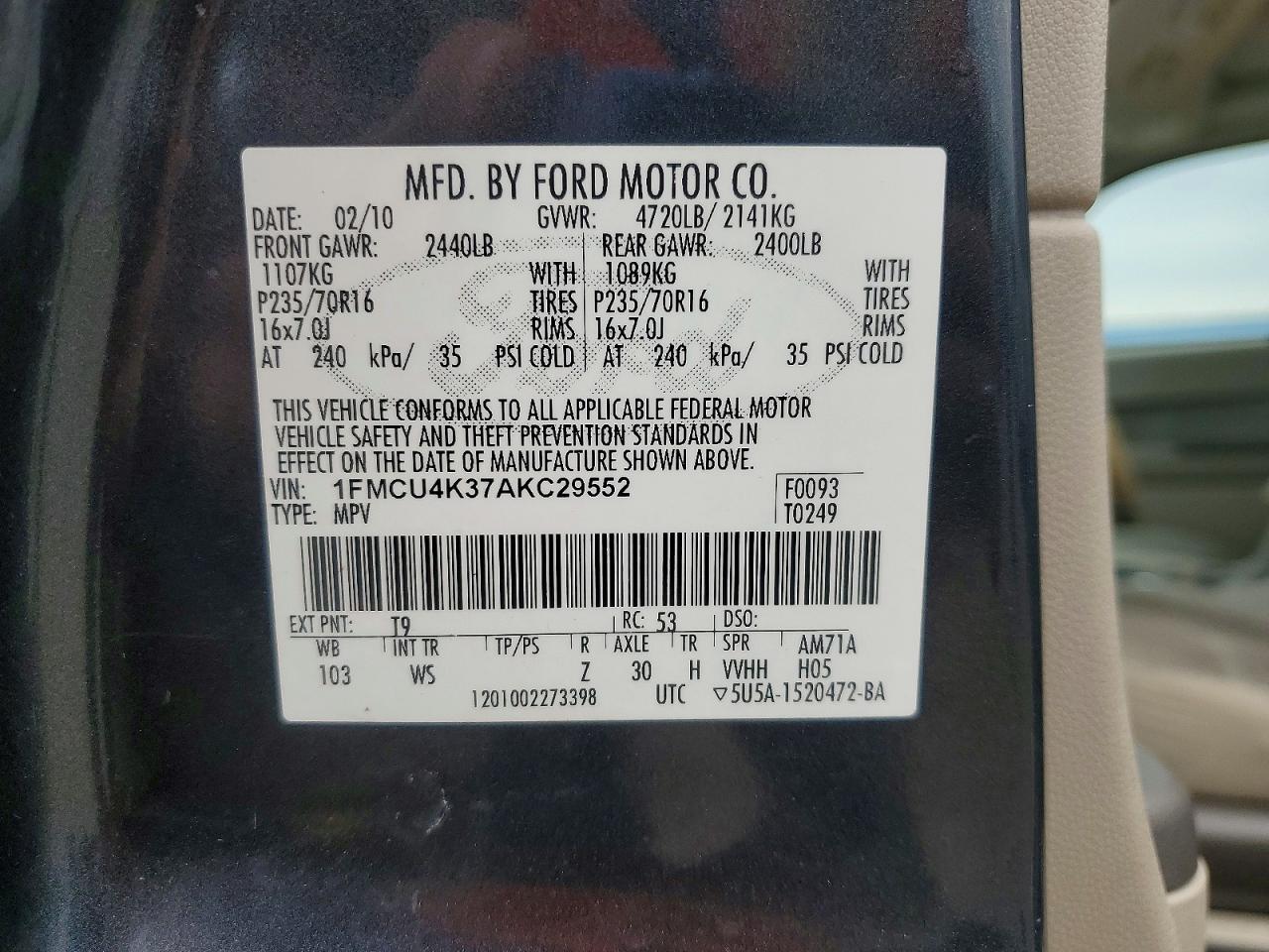 2010 FORD Escape Hybrid