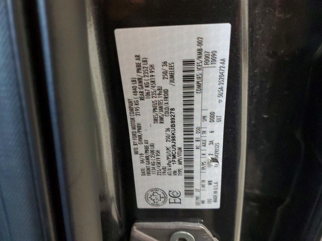 2019 FORD ESCAPE