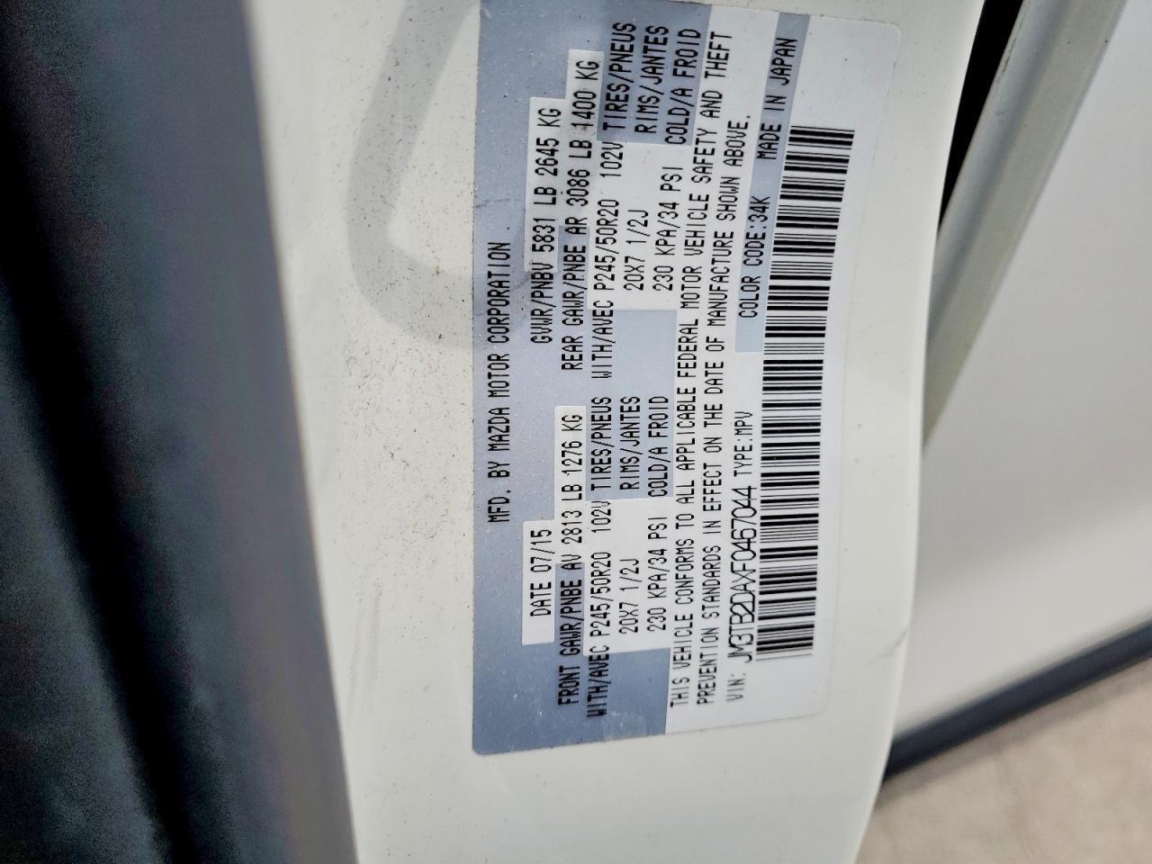 2015 MAZDA CX-9