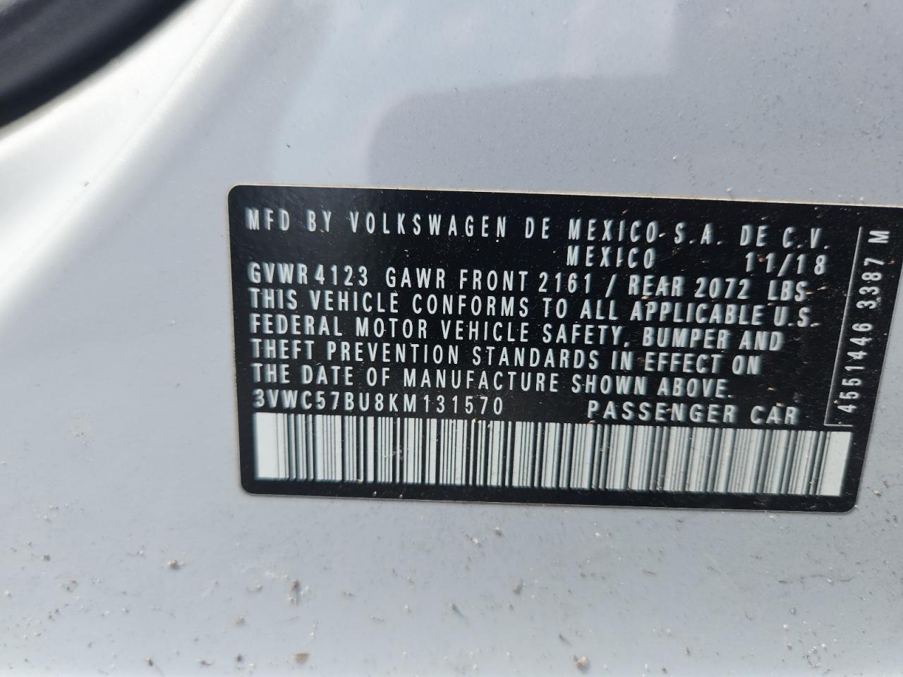 2019 VOLKSWAGEN JETTA