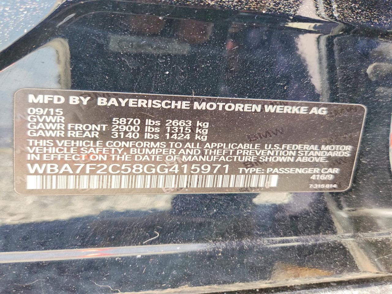 2016 BMW 7 series