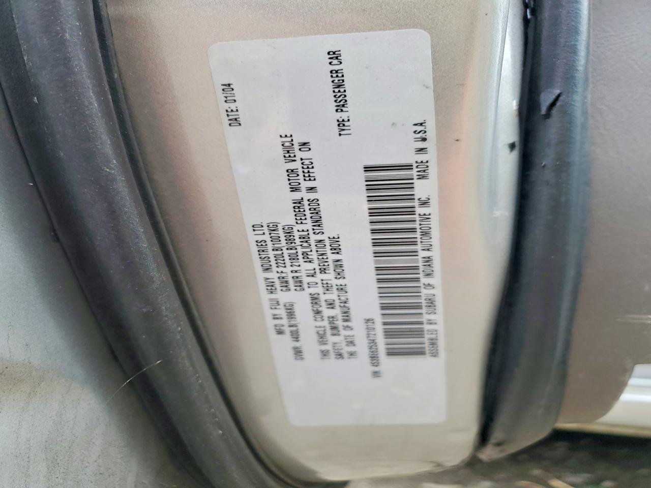 2004 SUBARU Legacy