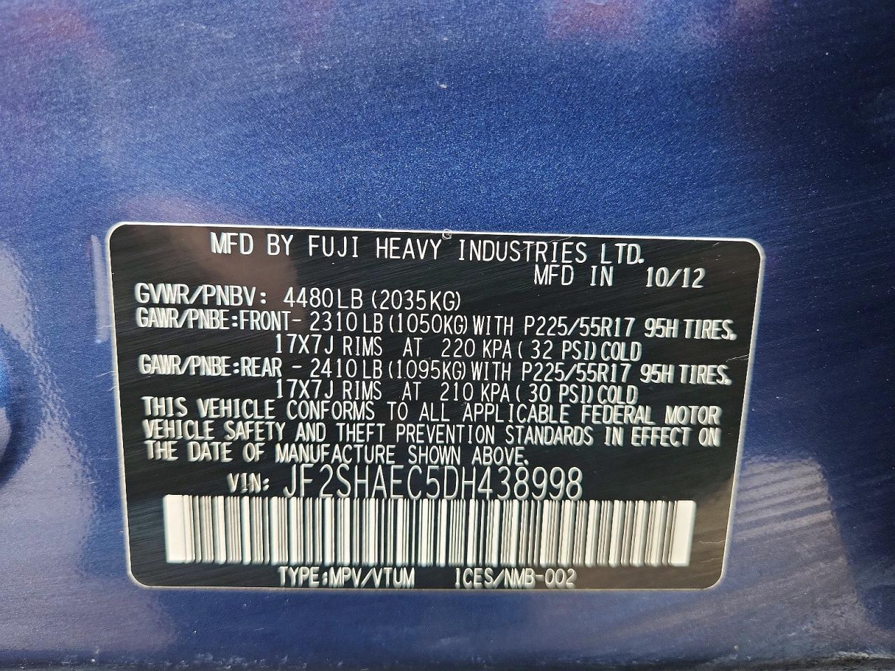 2013 SUBARU FORESTER