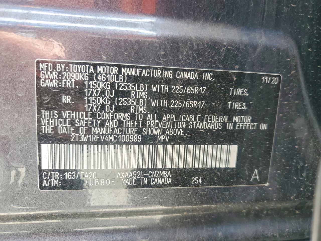 2021 TOYOTA RAV4