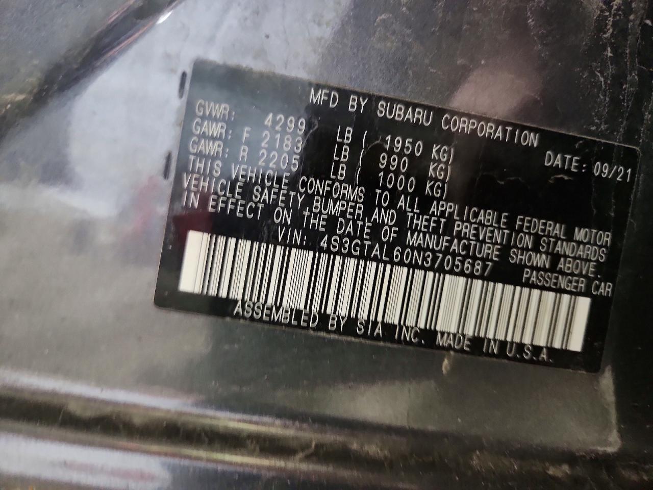 2022 SUBARU IMPREZA