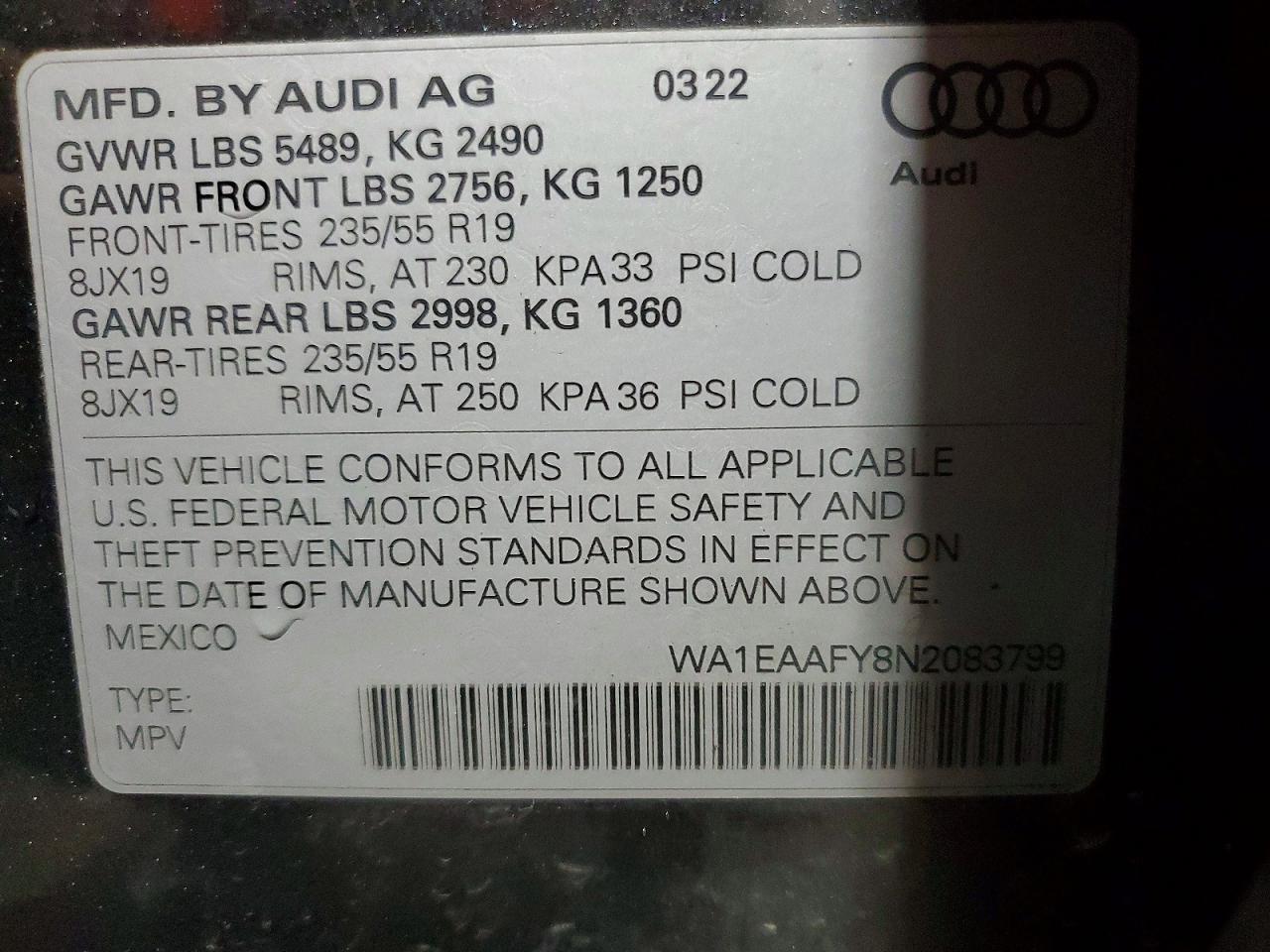2022 AUDI Q5