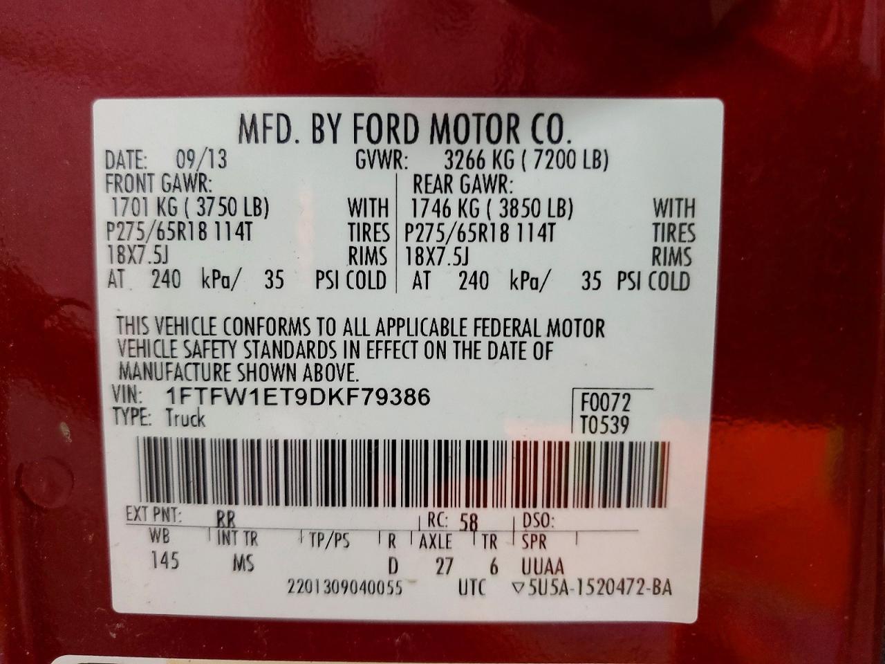 2013 FORD F-150