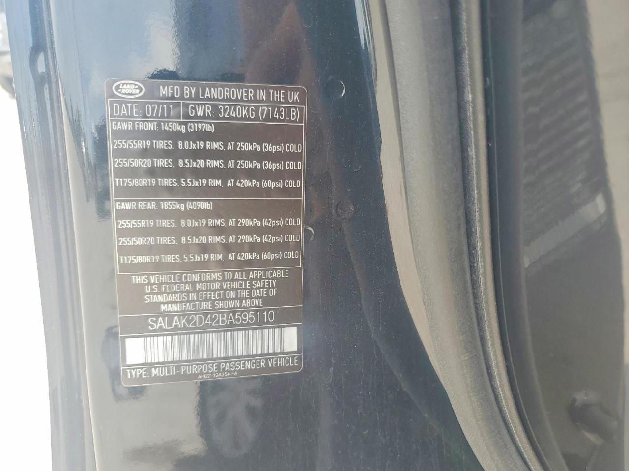 2011 LAND ROVER LR4