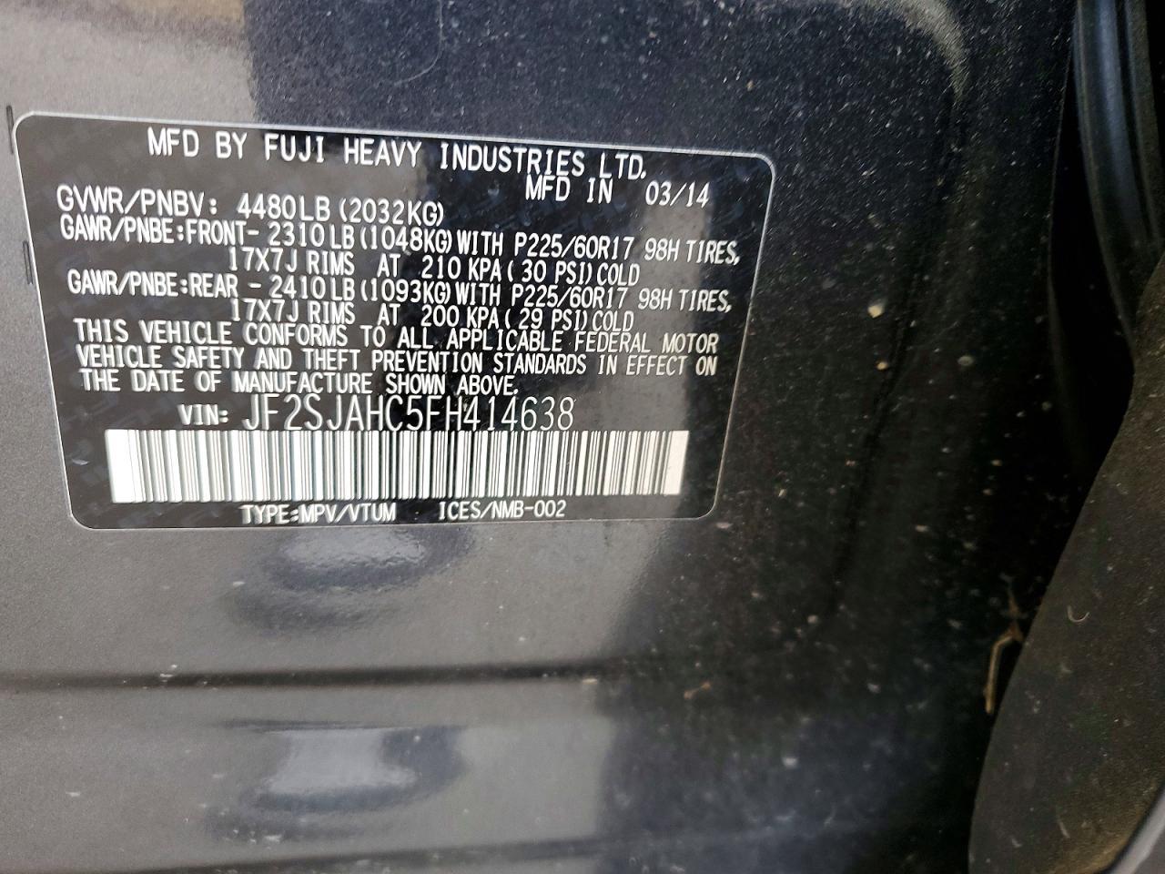 2015 SUBARU FORESTER