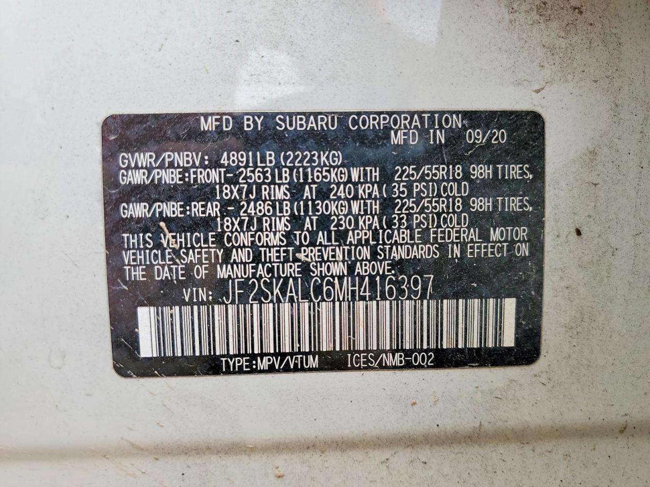 2021 SUBARU FORESTER
