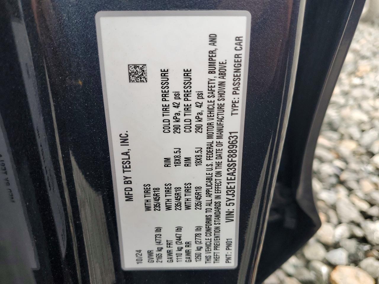 2025 TESLA MODEL 3