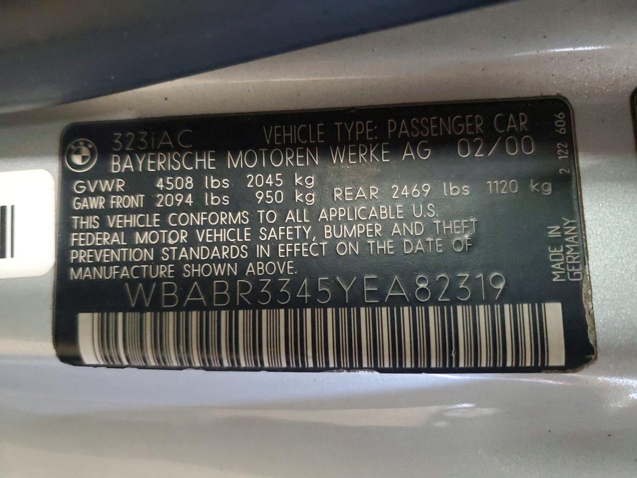 2000 BMW 3 SERIES