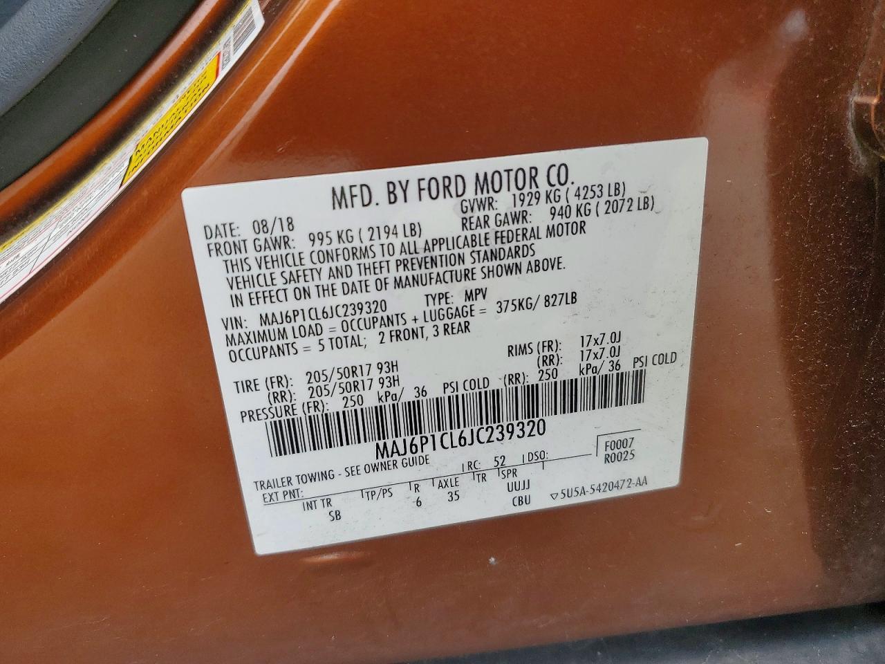 2018 FORD EcoSport