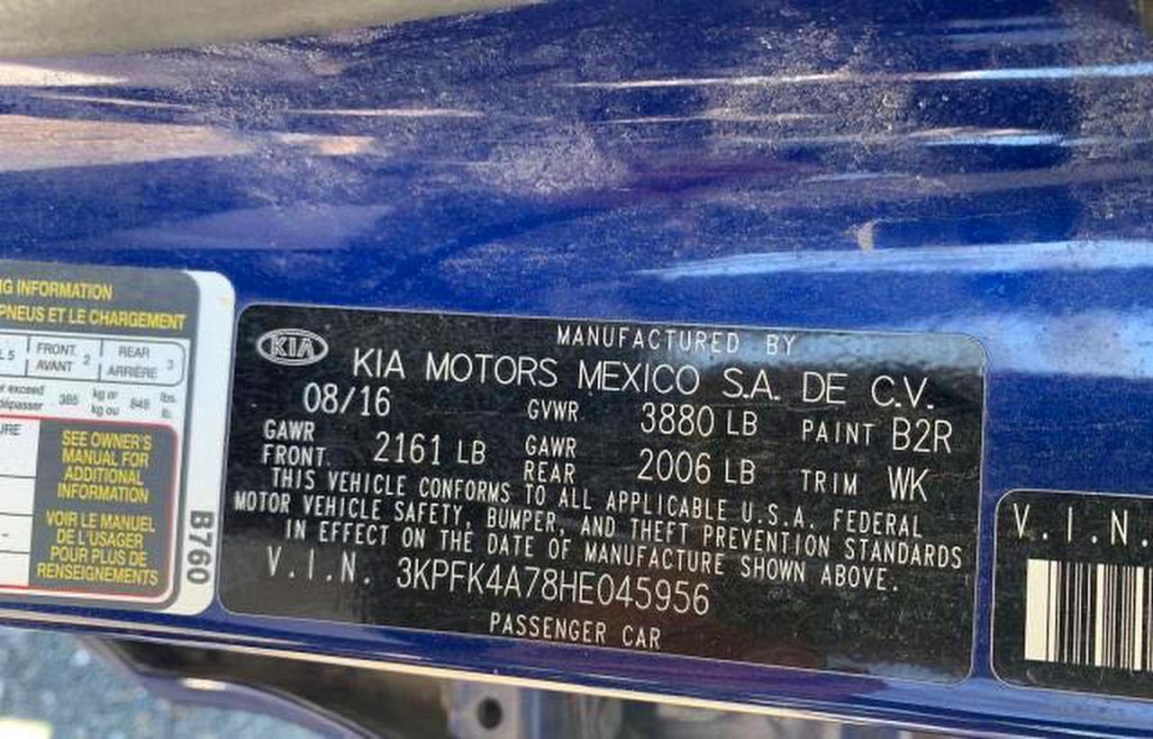 2017 KIA FORTE