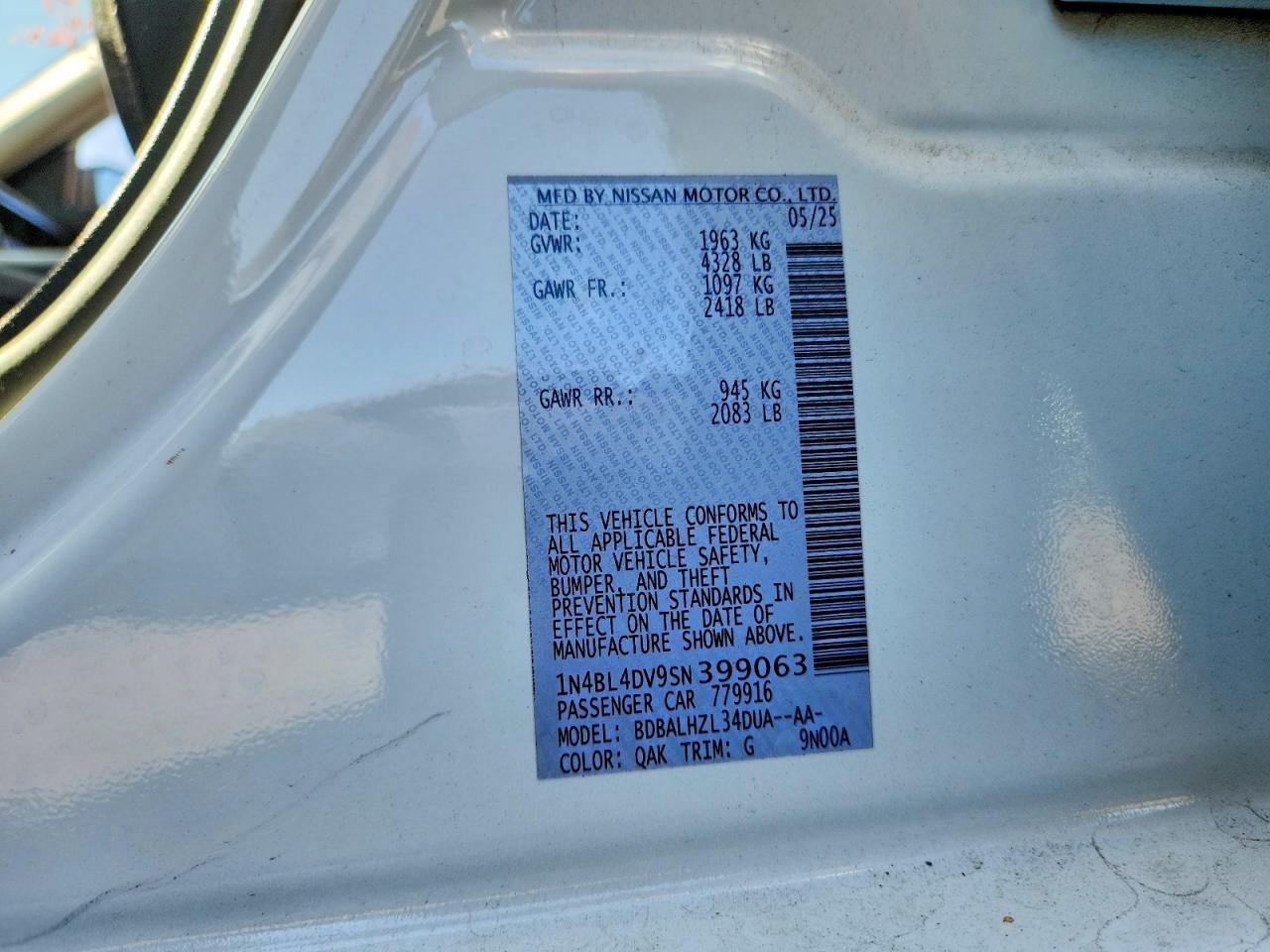 2025 NISSAN ALTIMA