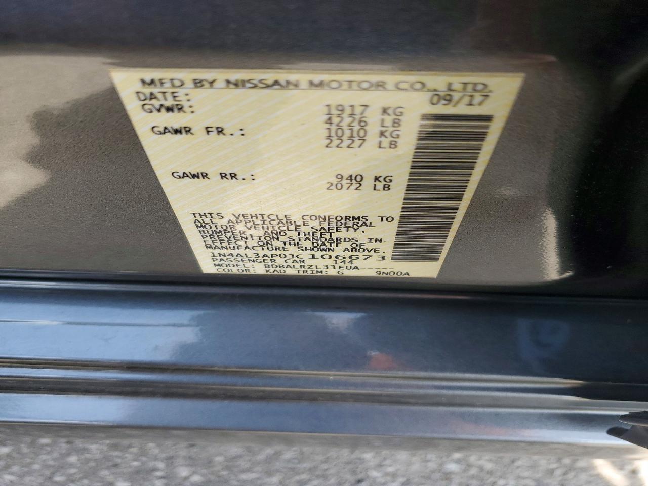 2018 NISSAN ALTIMA