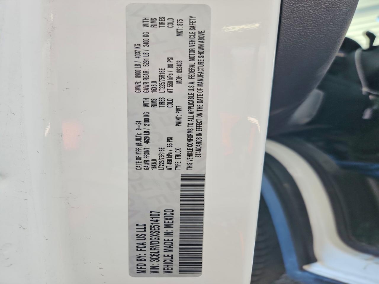 2025 RAM ProMaster 2500
