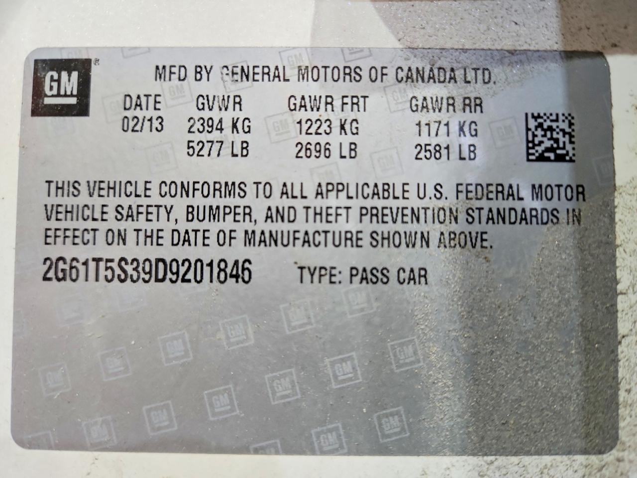 2013 CADILLAC XTS