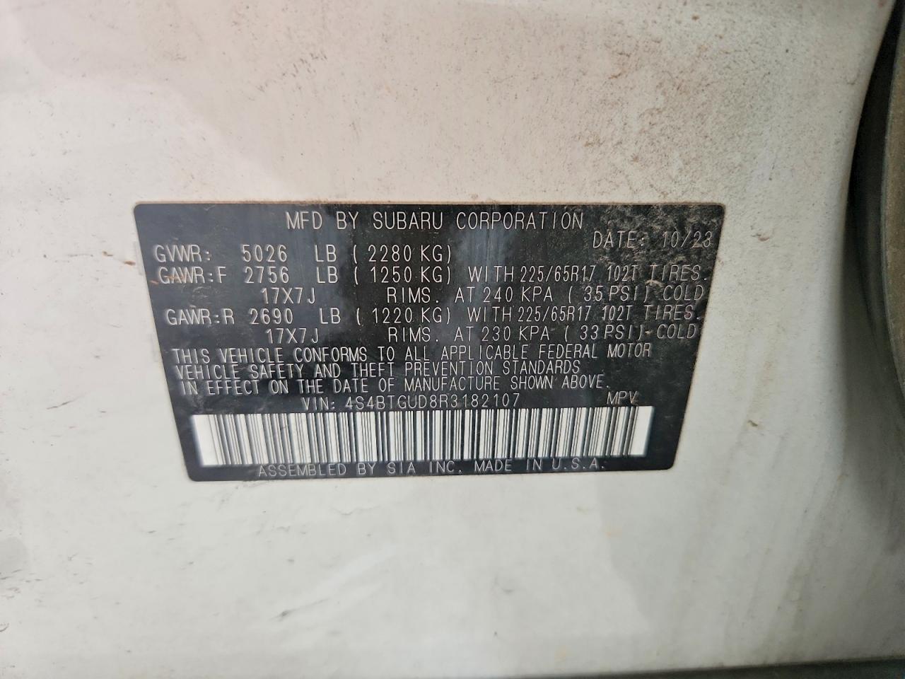 2024 SUBARU Outback