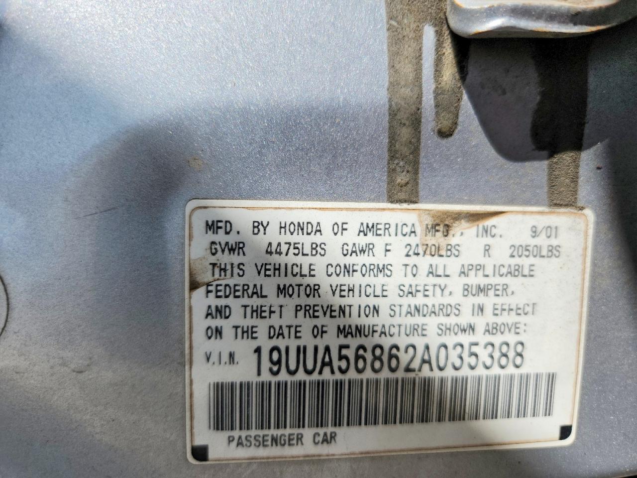 2002 ACURA TL