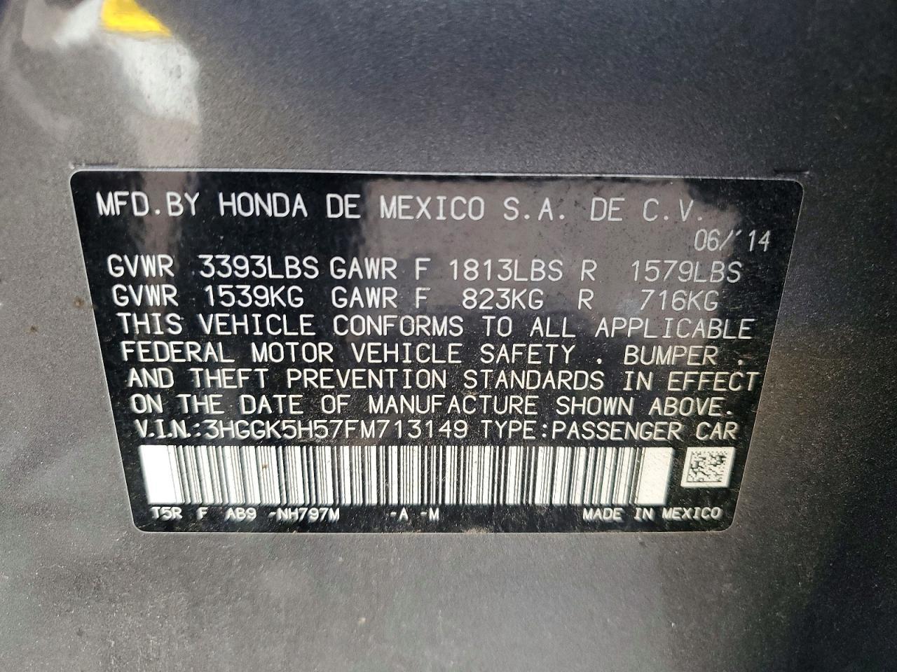 2015 HONDA FIT