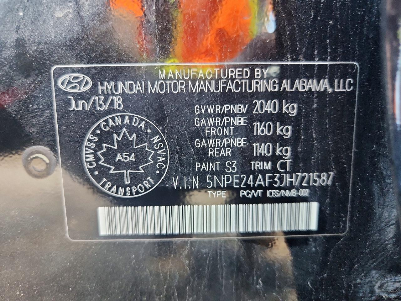 2018 HYUNDAI SONATA