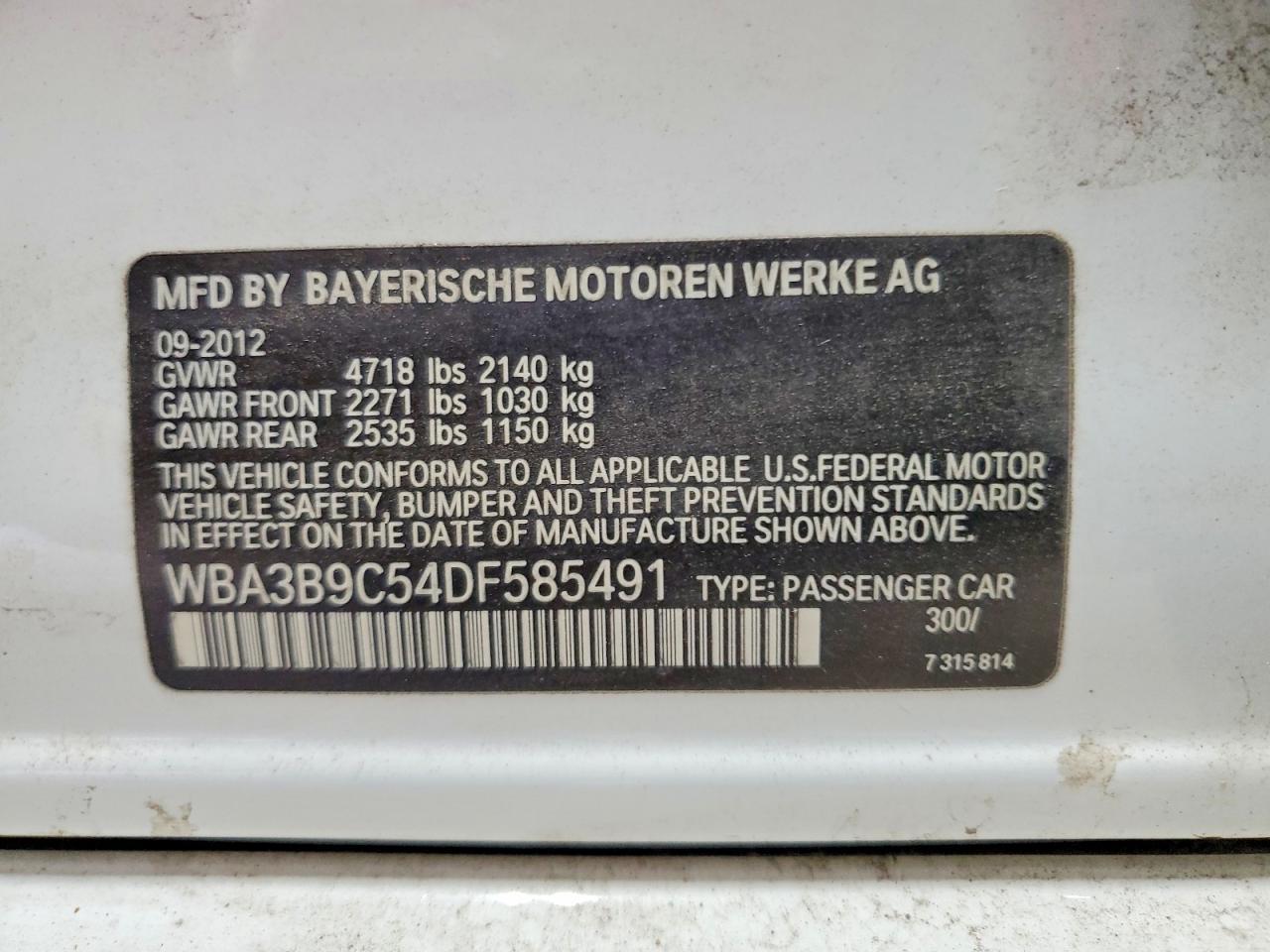 2013 BMW 3 SERIES