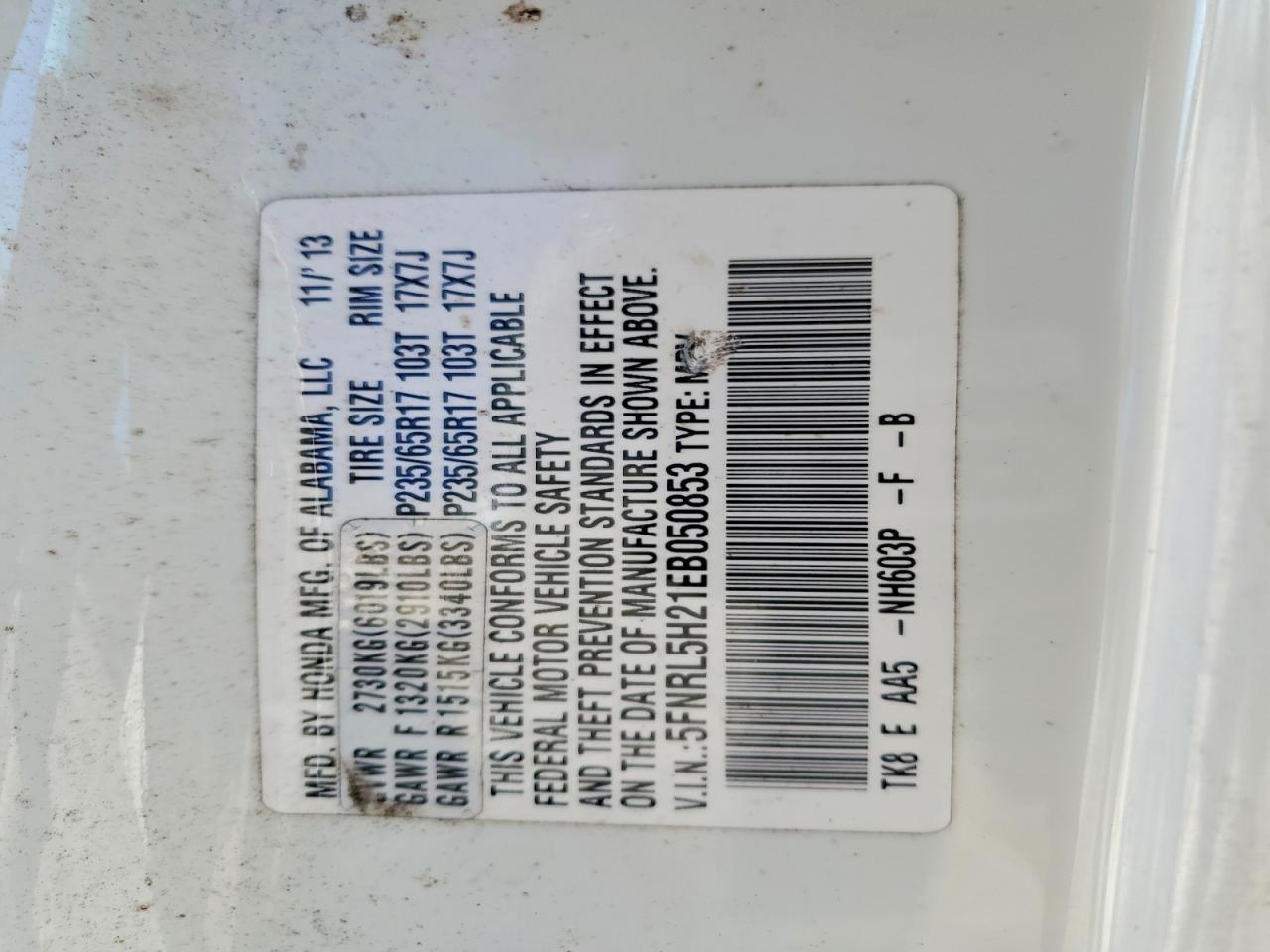 2014 HONDA ODYSSEY