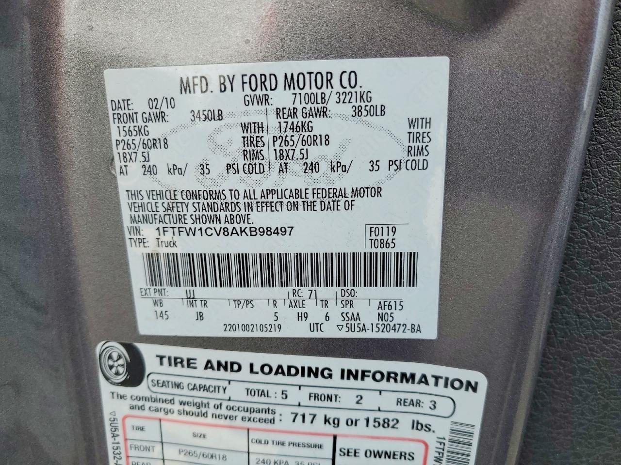 2010 FORD F-150 Lightning