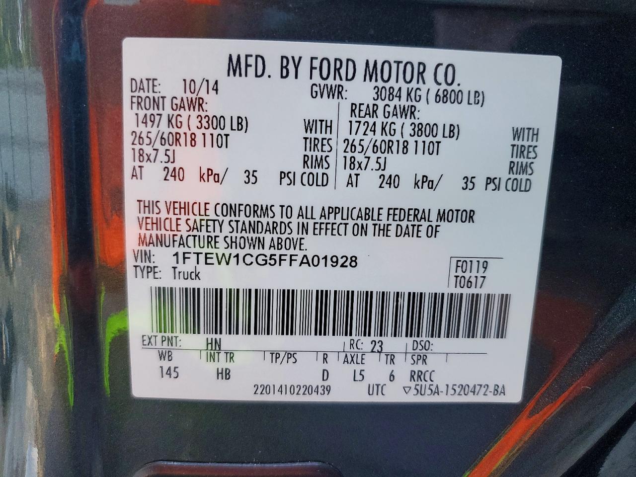 2015 FORD F-150 Lightning