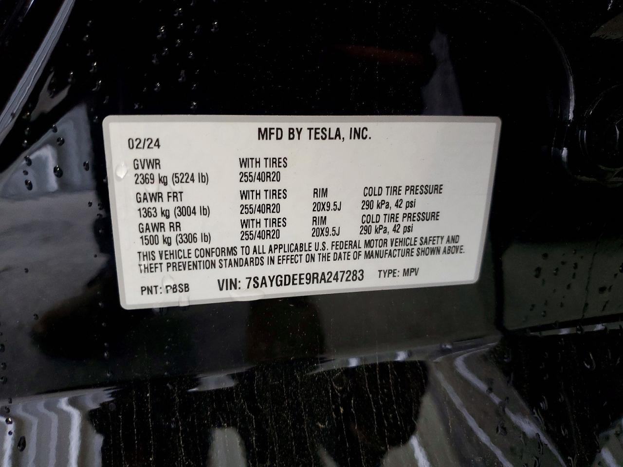 2024 TESLA MODEL Y