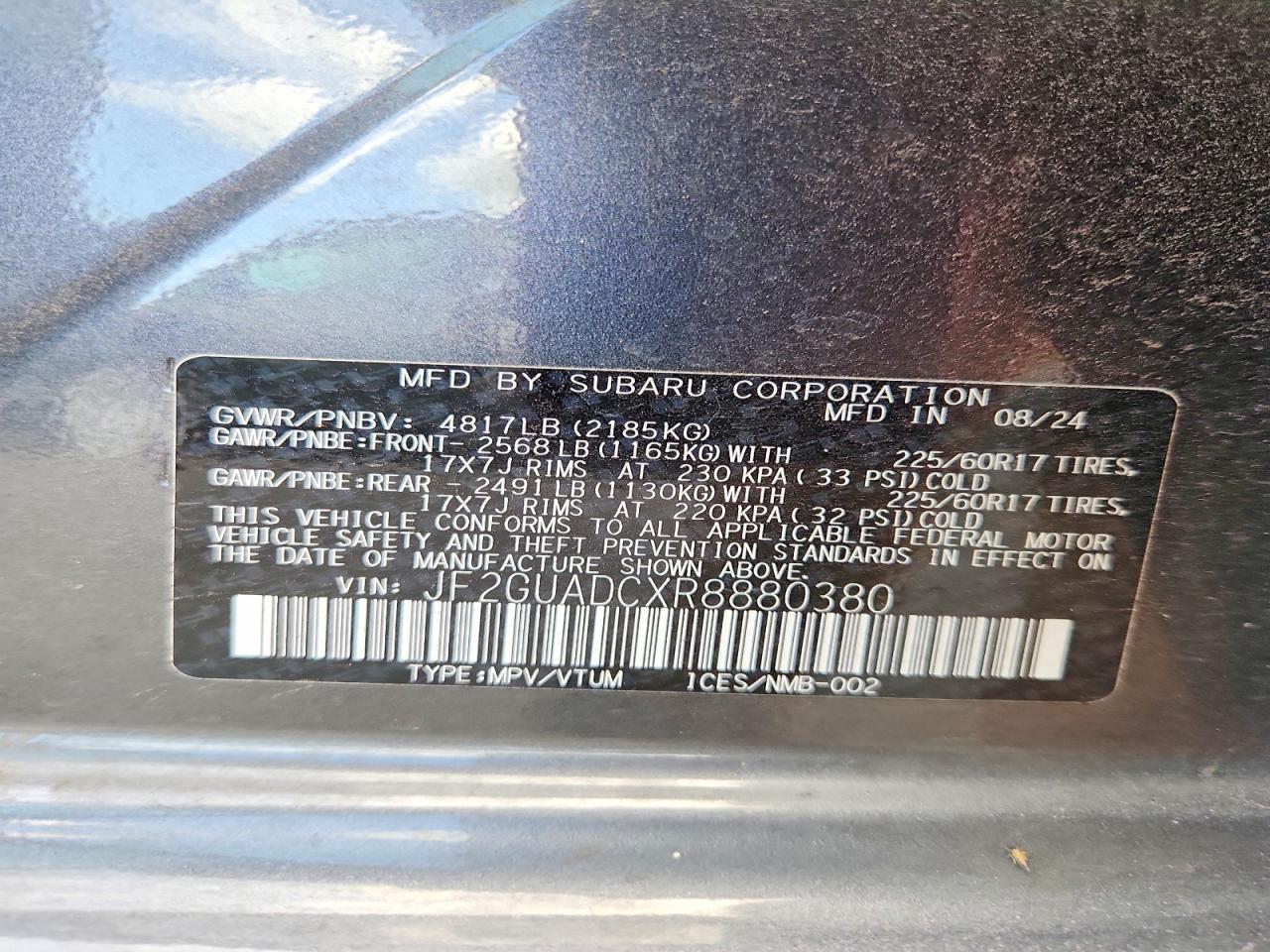 2024 SUBARU Crosstrek