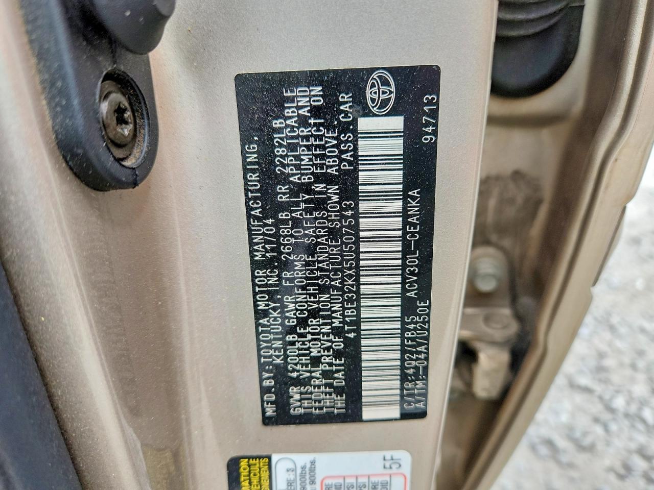 2005 TOYOTA CAMRY