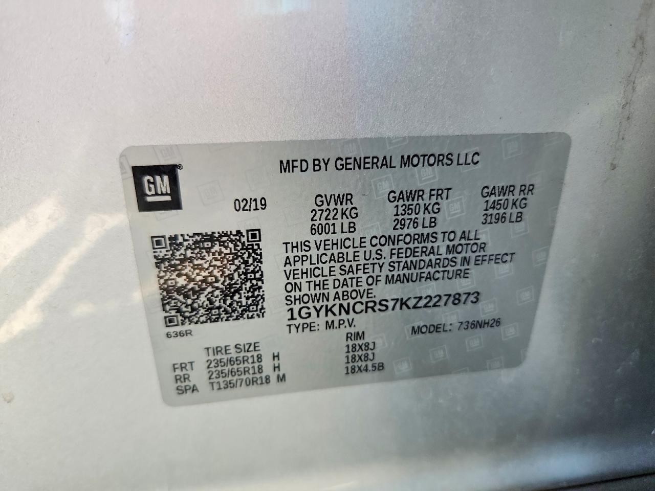 2019 CADILLAC XT5