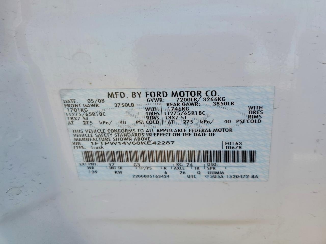 2008 FORD F-150 Lightning