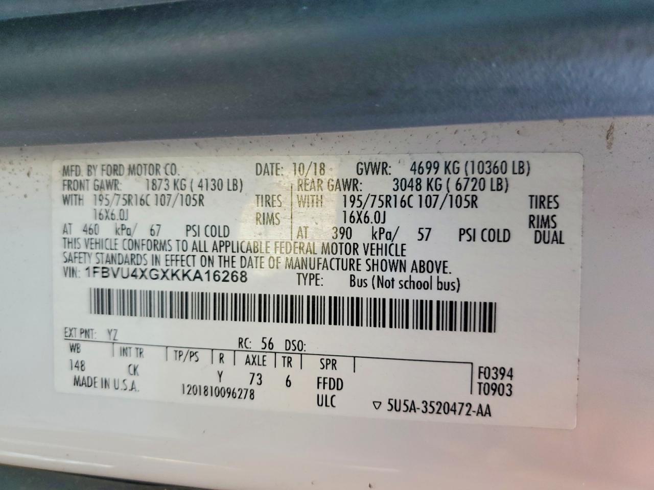 2019 FORD Transit