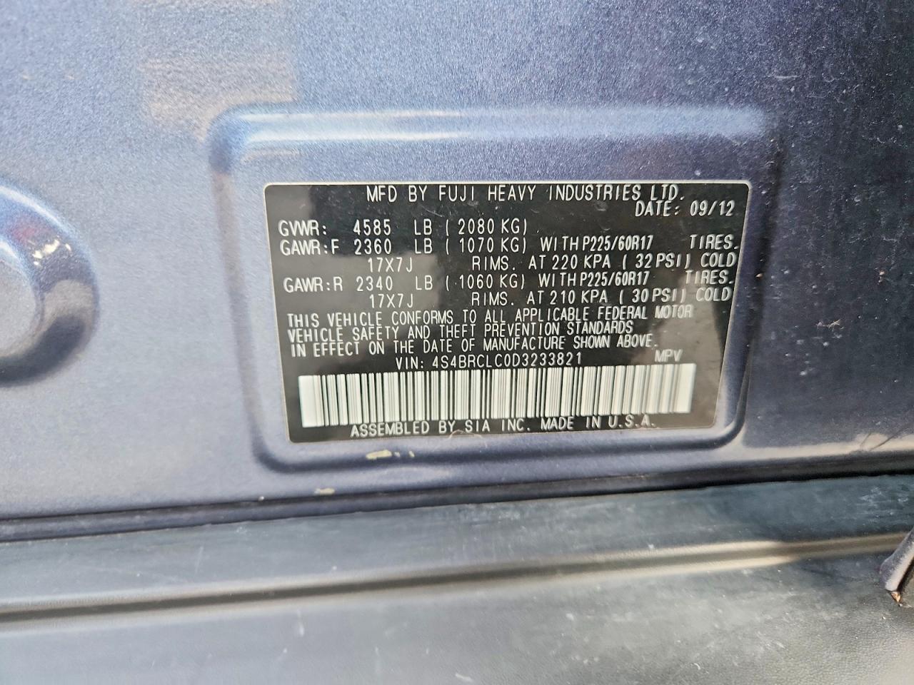 2013 SUBARU Outback