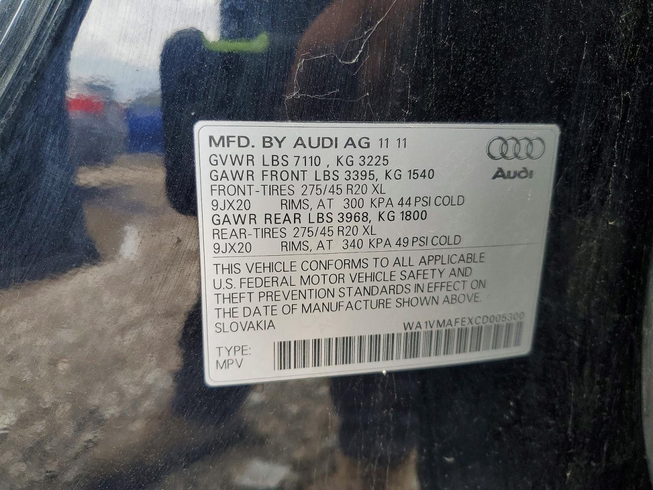 2012 AUDI Q7